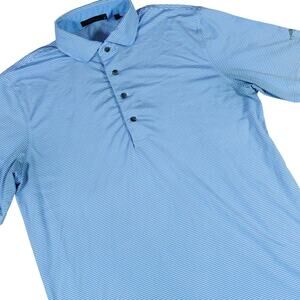 Greyson Grove Jordan XXIII Golf Course Polo Shirt Blue Striped Men's Medium